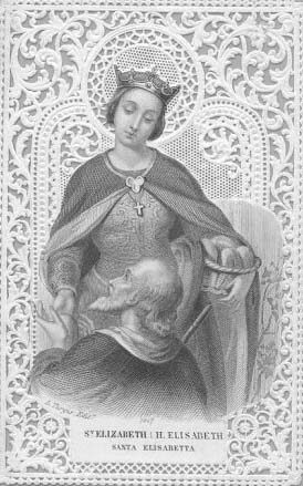 [Saint Elizabeth holy card]