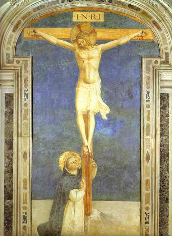 Fra Angelico. Christ on the Cross Adored by St. Dominic.