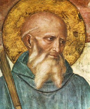 St. Benedict, detail of Fra Angelico's Crucifixion